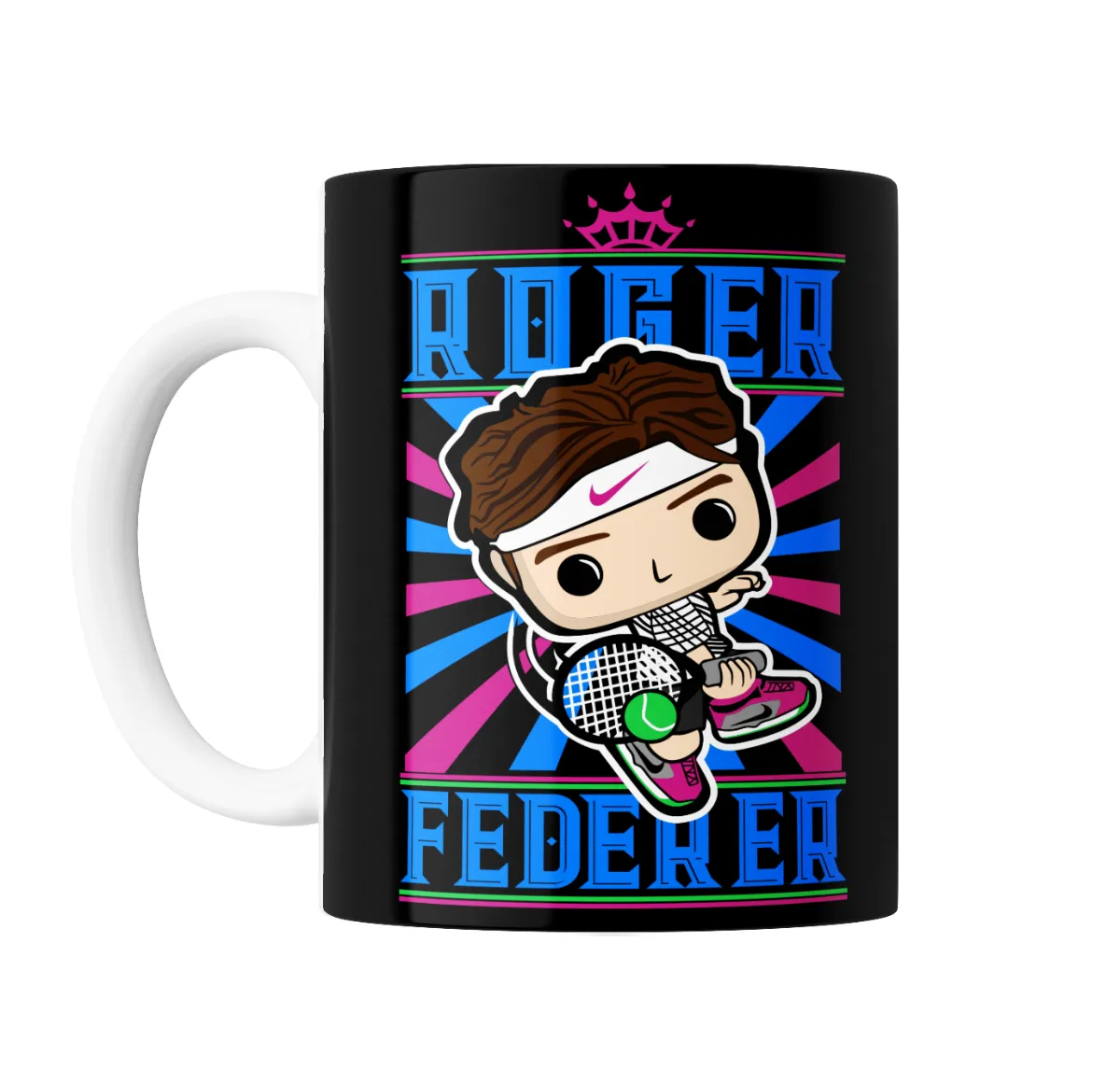 Taza de Cerámica Roger Federer Estilo Funko Pop Tenis - vista 2
