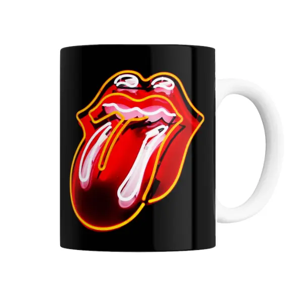 Taza de Cerámica Rolling Stones Lengua Neón