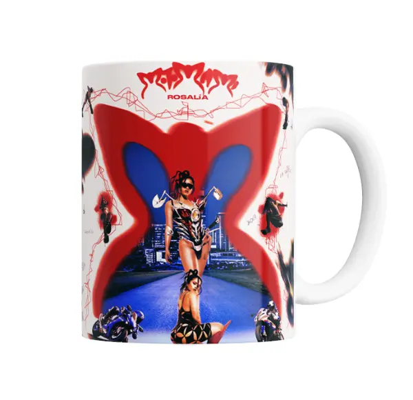 Taza de Cerámica Rosalía MOTOMAMI Mariposa Motos