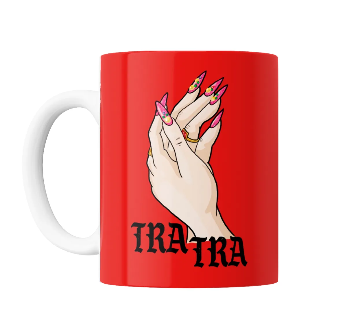 Taza de Cerámica Rosalia Tra Tra Manos con Uñas Stiletto - vista 2