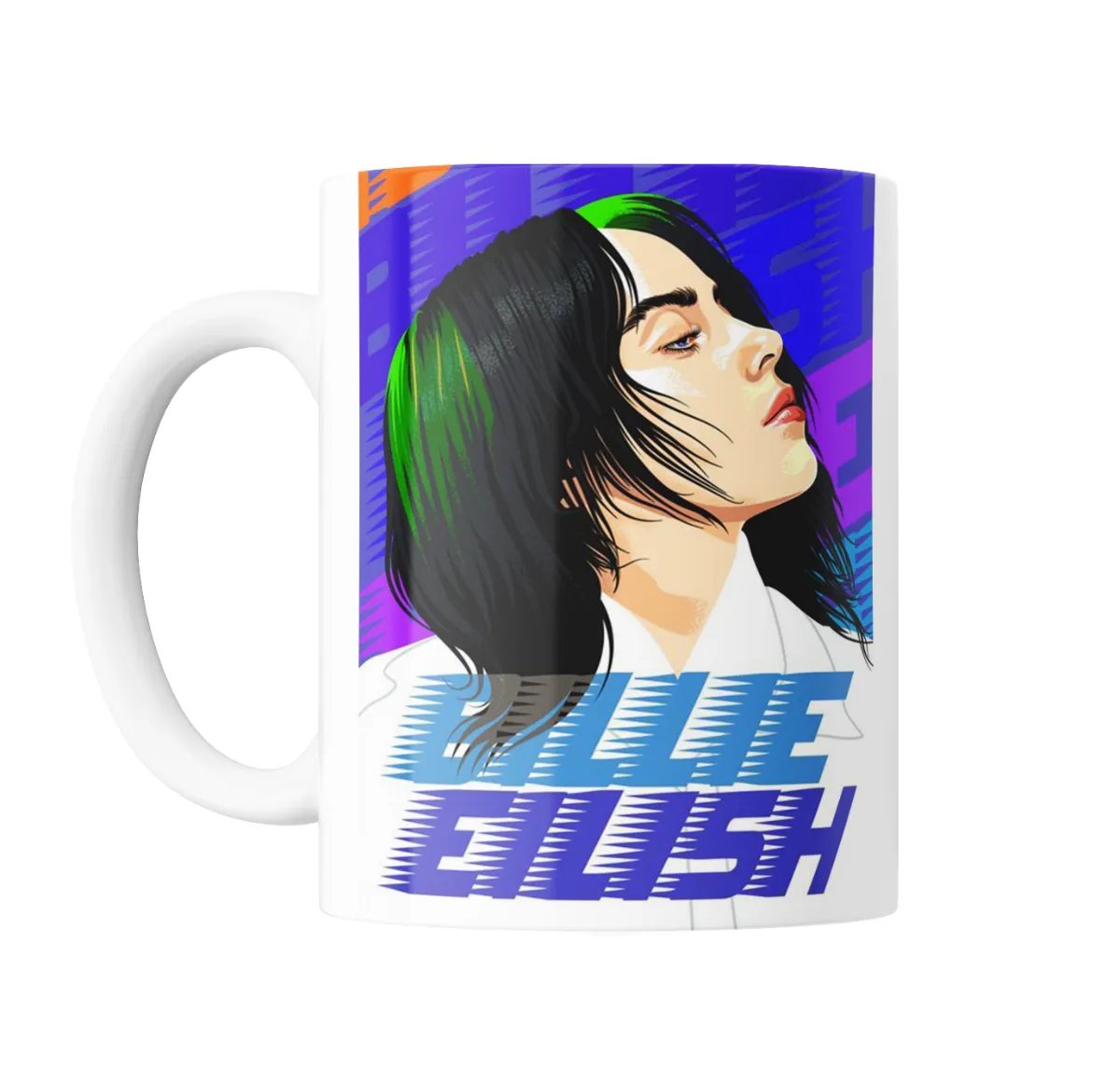 Taza de Cerámica Billie Eilish Retrato Pop Art - vista 2