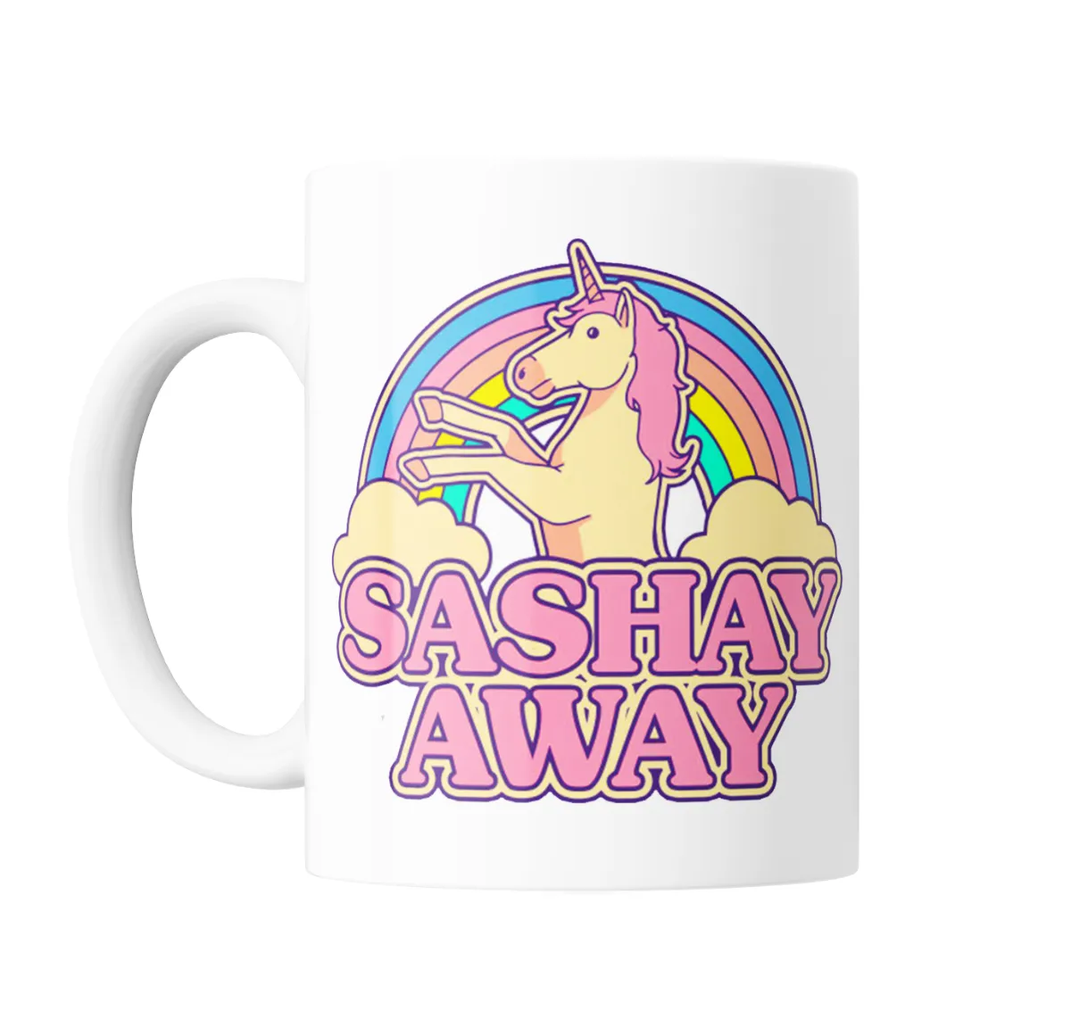 Taza de Cerámica Ru Paul Sashay Away Unicornio Arcoíris - vista 2