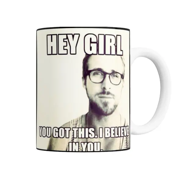 Taza de Cerámica Ryan Gosling Hey Girl Meme