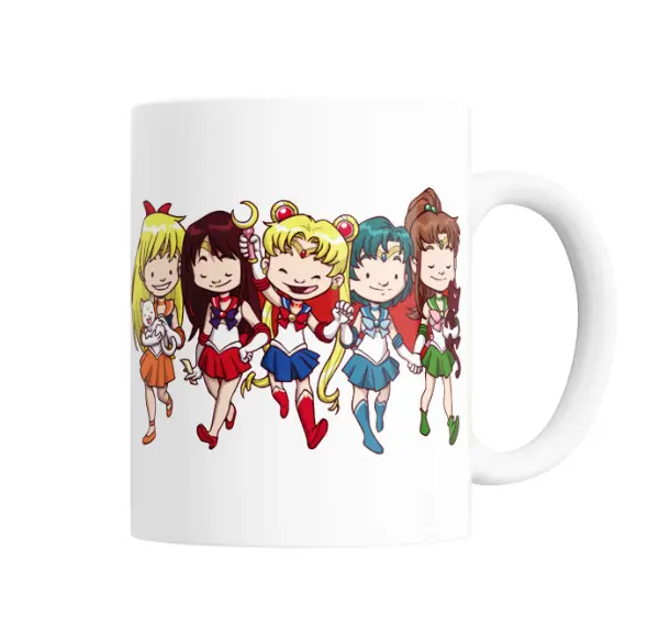 Taza de Cerámica Sailor Moon Sailor Scouts Chibi