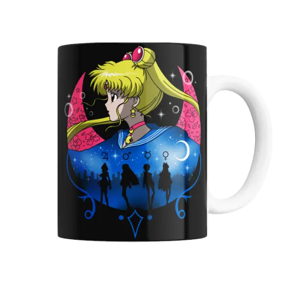 Taza de Cerámica Sailor Moon Usagi y las Sailor Scouts