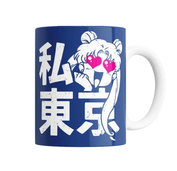 Taza de Cerámica Sailor Moon Usagi Tokyo Corazones