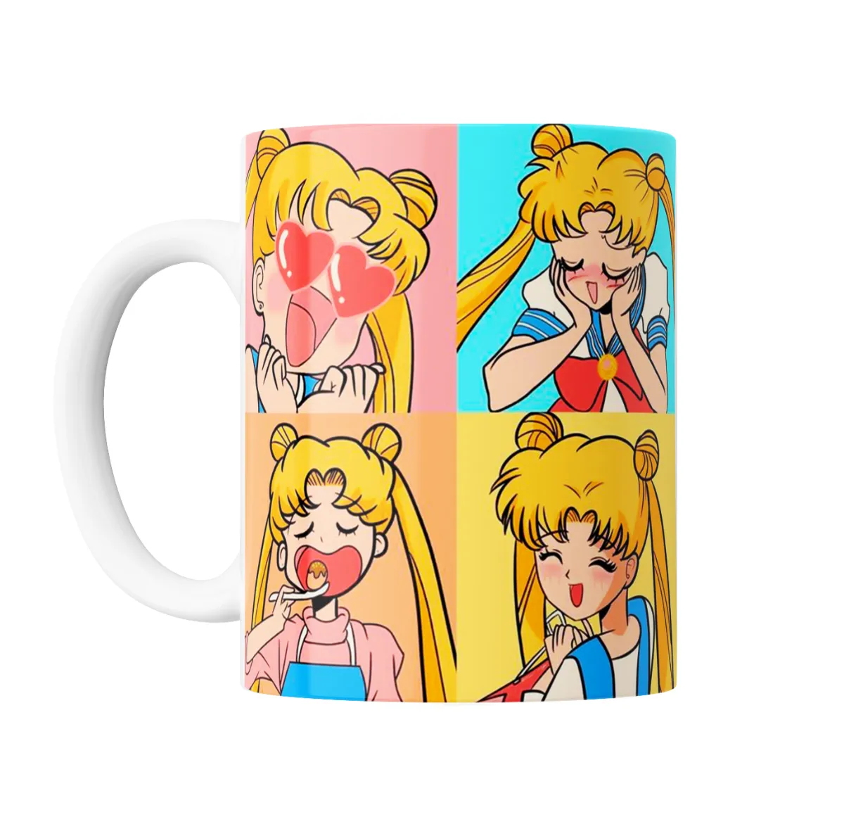 Taza de Cerámica Sailor Moon Usagi Collage Pop Art - vista 2