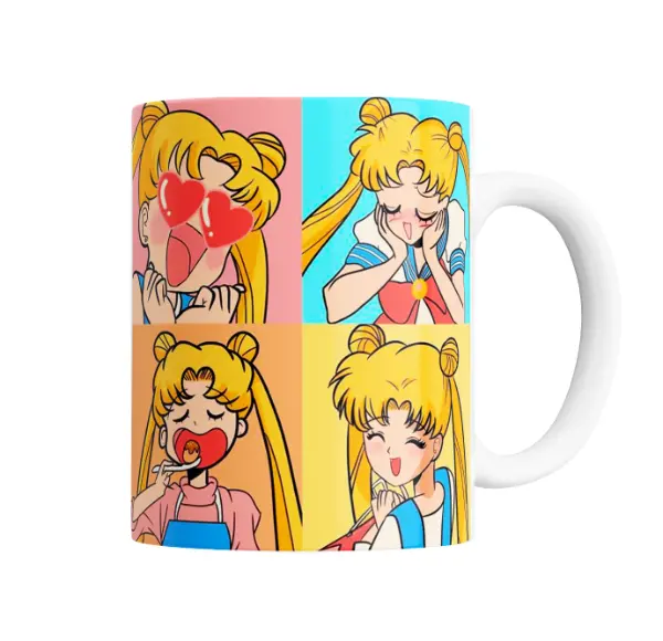 Taza de Cerámica Sailor Moon Usagi Collage Pop Art