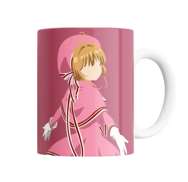 Taza de Cerámica Sakura Card Captor Sakura con Vestido Rosa