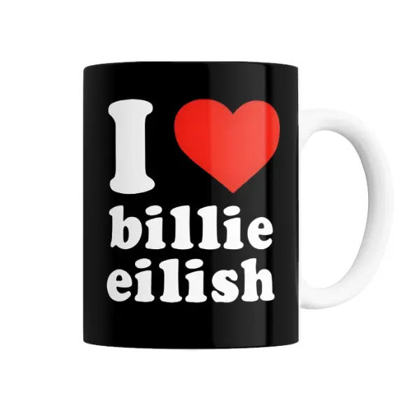 Taza de Cerámica Billie Eilish I Love Billie Eilish