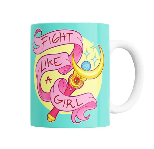 Taza de Cerámica Sailor Moon Fight Like a Girl Varita