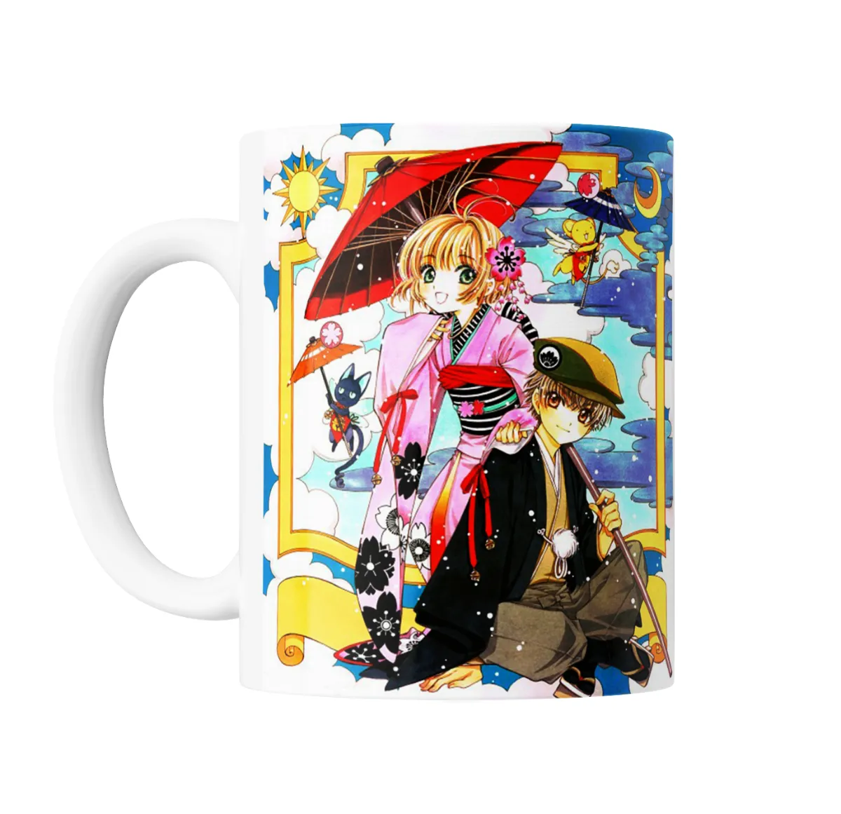 Taza de Cerámica Sakura Card Captor Sakura y Syaoran con Kero y Yue - vista 2