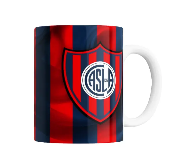 Taza de Cerámica San Lorenzo Escudo a Rayas