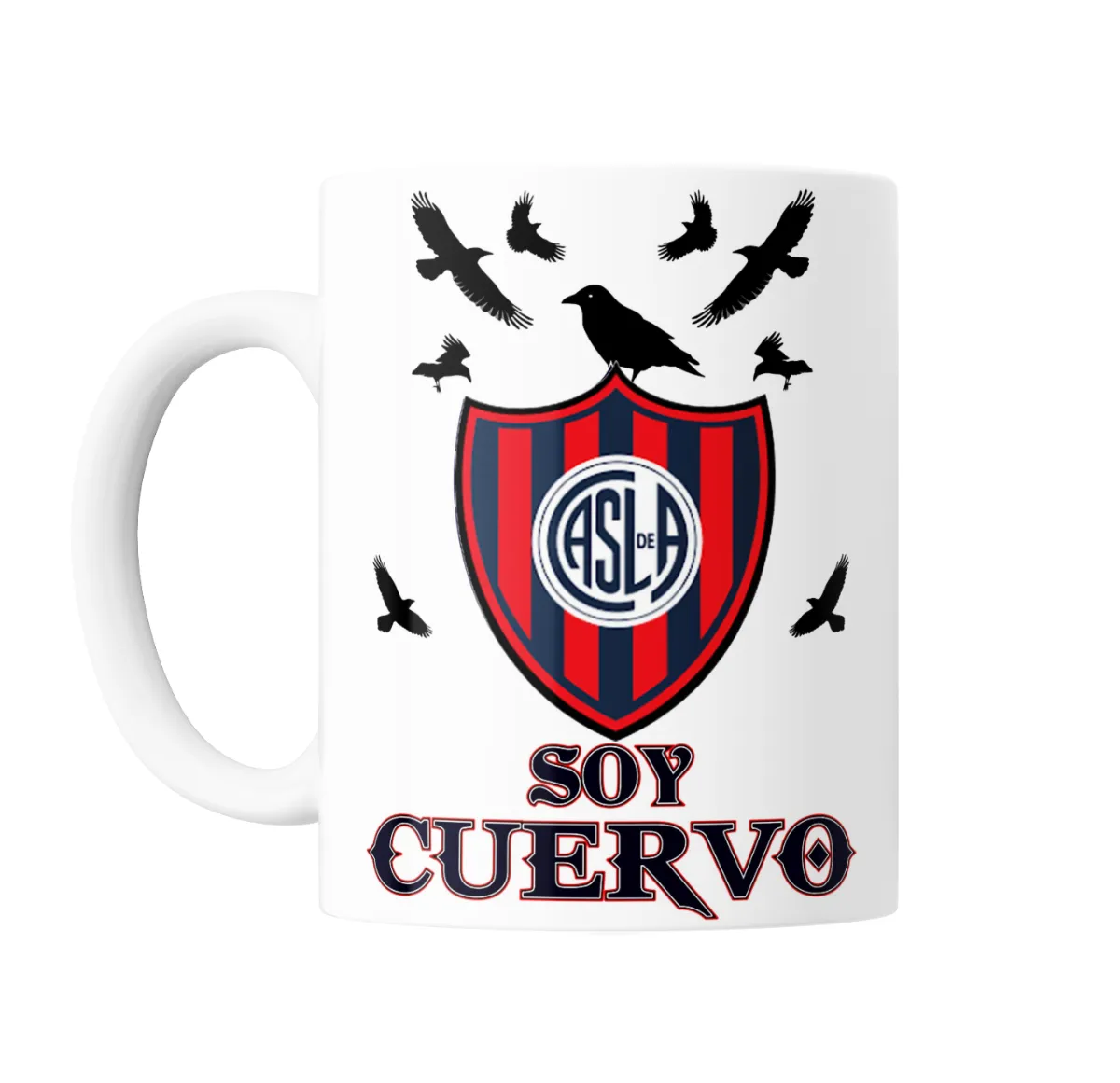 Taza de Cerámica San Lorenzo Soy Cuervo con escudo - vista 2