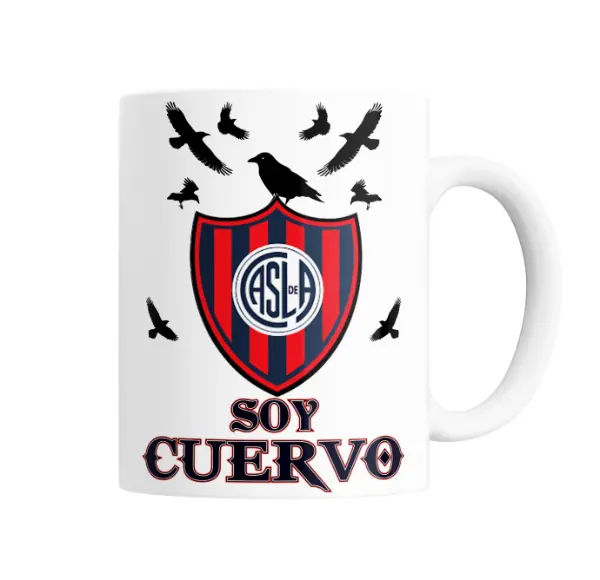 Taza de Cerámica San Lorenzo Soy Cuervo con escudo