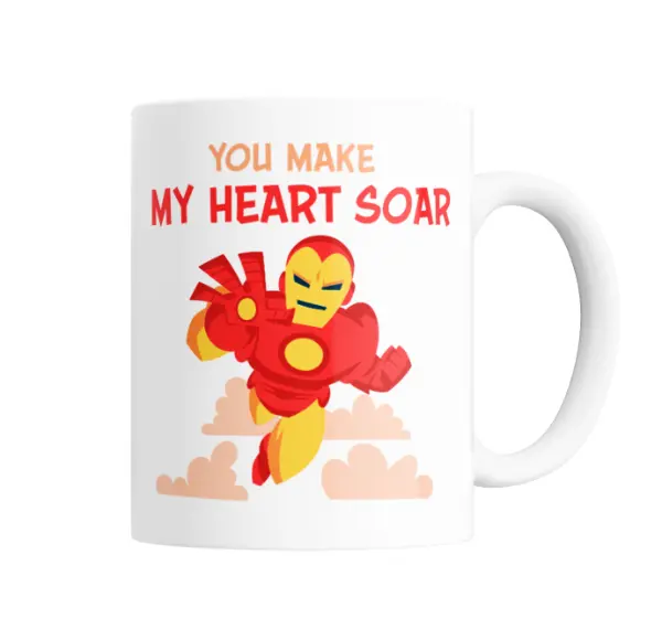 Taza de Cerámica Iron Man You Make My Heart Soar