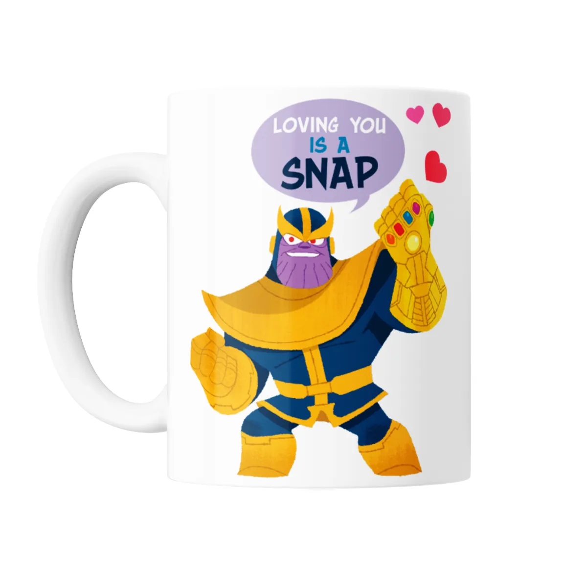 Taza de Cerámica Thanos Loving You Is a Snap San Valentín - vista 2