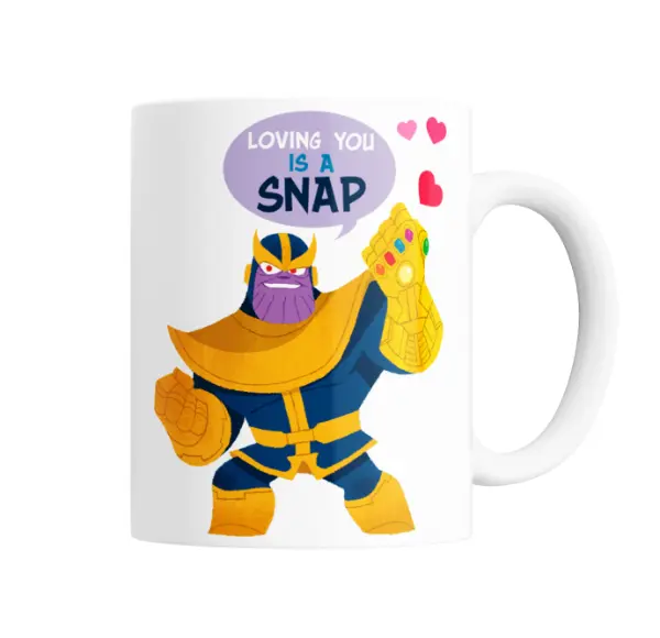 Taza de Cerámica Thanos Loving You Is a Snap San Valentín