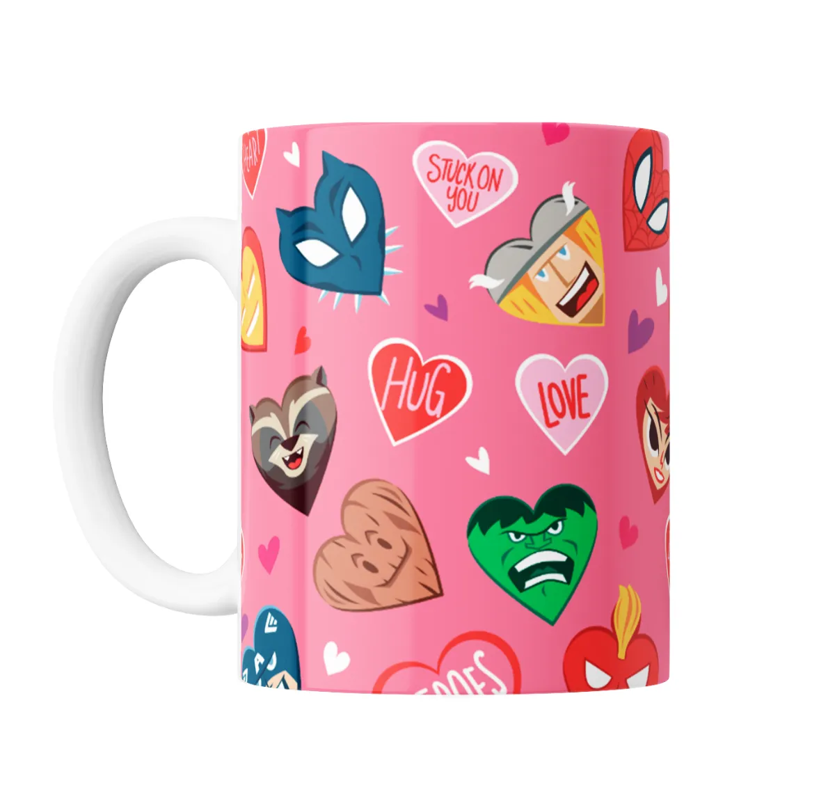 Taza de Cerámica Avengers Corazones San Valentín - vista 2