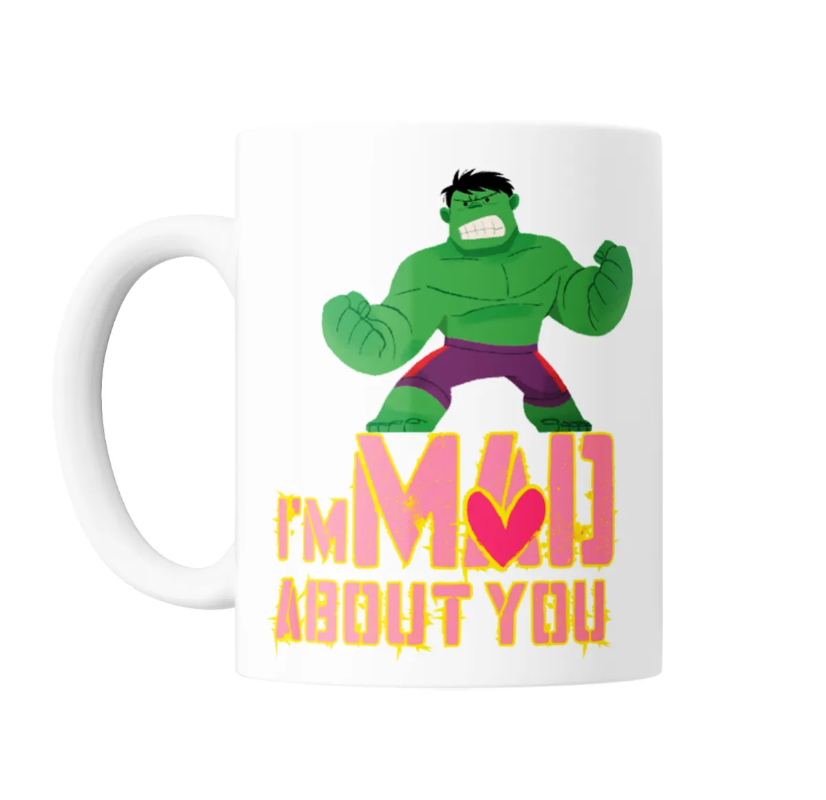 Taza de Cerámica Hulk I'm Mad About You San Valentín - vista 2
