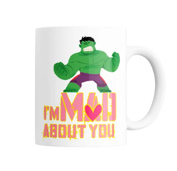Taza de Cerámica Hulk I'm Mad About You San Valentín