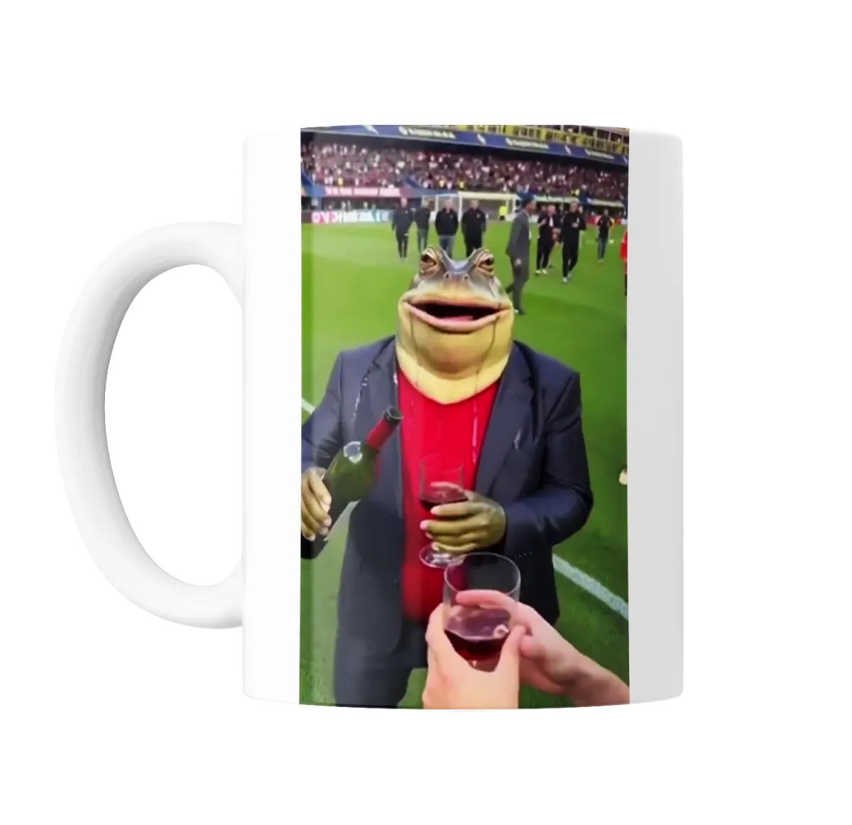 Taza de Cerámica Sapardo Sapo en la Cancha con Vino - vista 2