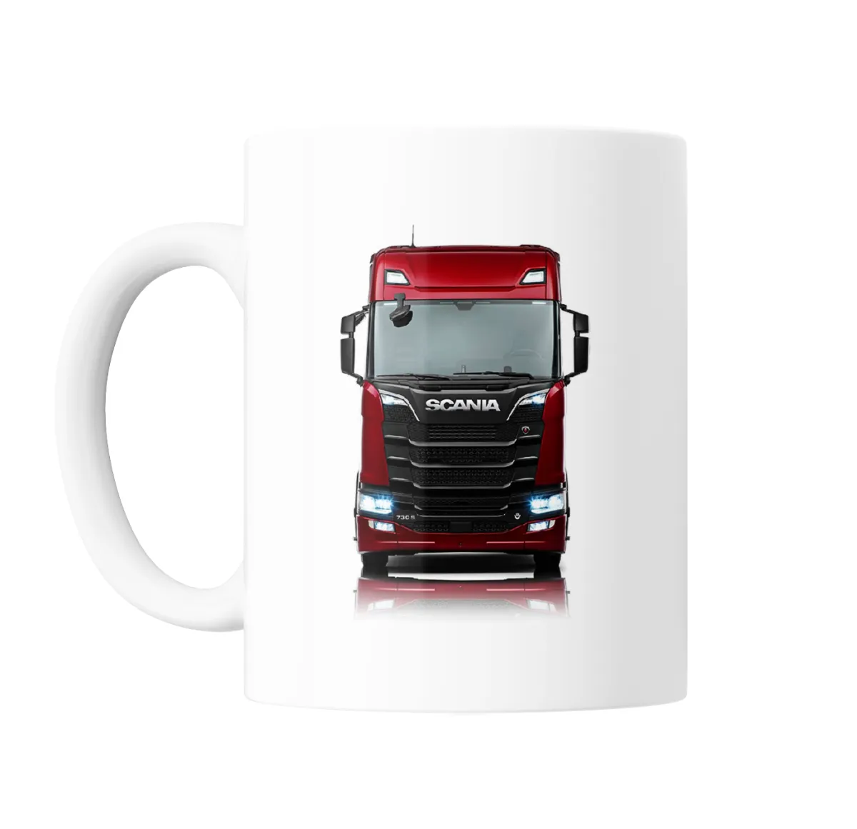 Taza de Cerámica Scania Camión Rojo Frontal - vista 2