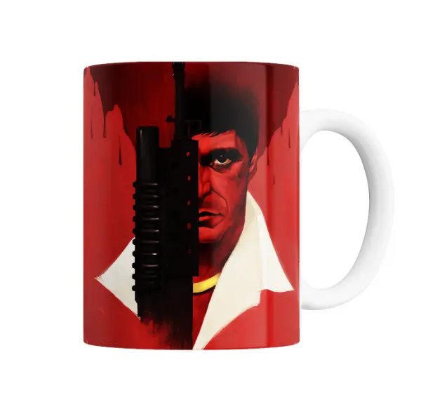 Taza de Cerámica Scarface Tony Montana Rojo