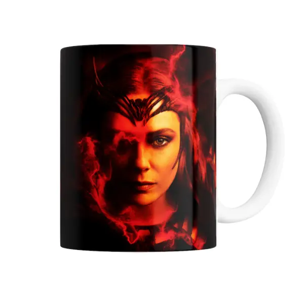 Taza de Cerámica Scarlet Witch Bruja Escarlata Hechizo Rojo