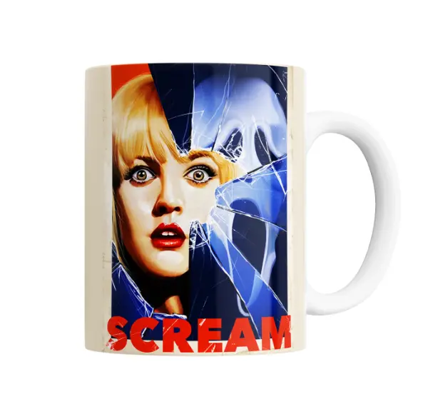Taza de Cerámica Scream Mascara Fantasma y Rostro Roto