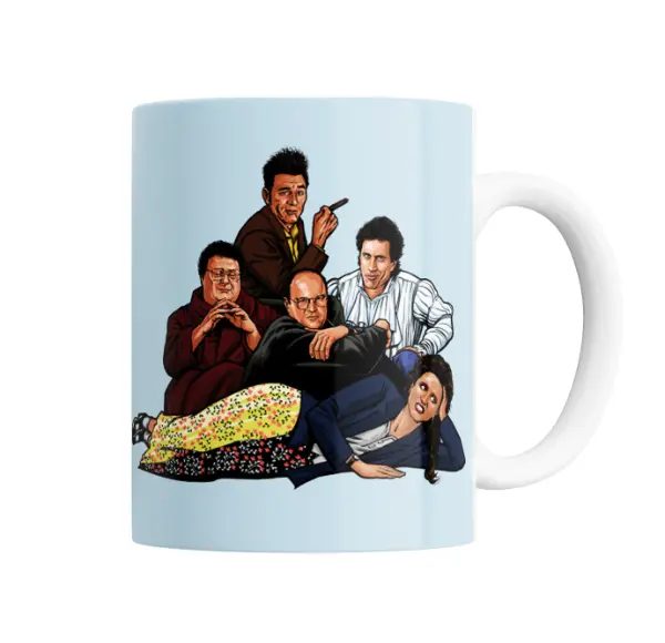 Taza de Cerámica Seinfeld Kramer, Jerry, George y Elaine
