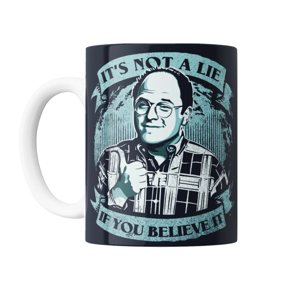 Taza de Cerámica Seinfeld George Costanza It's Not a Lie If You Believe It - vista 2