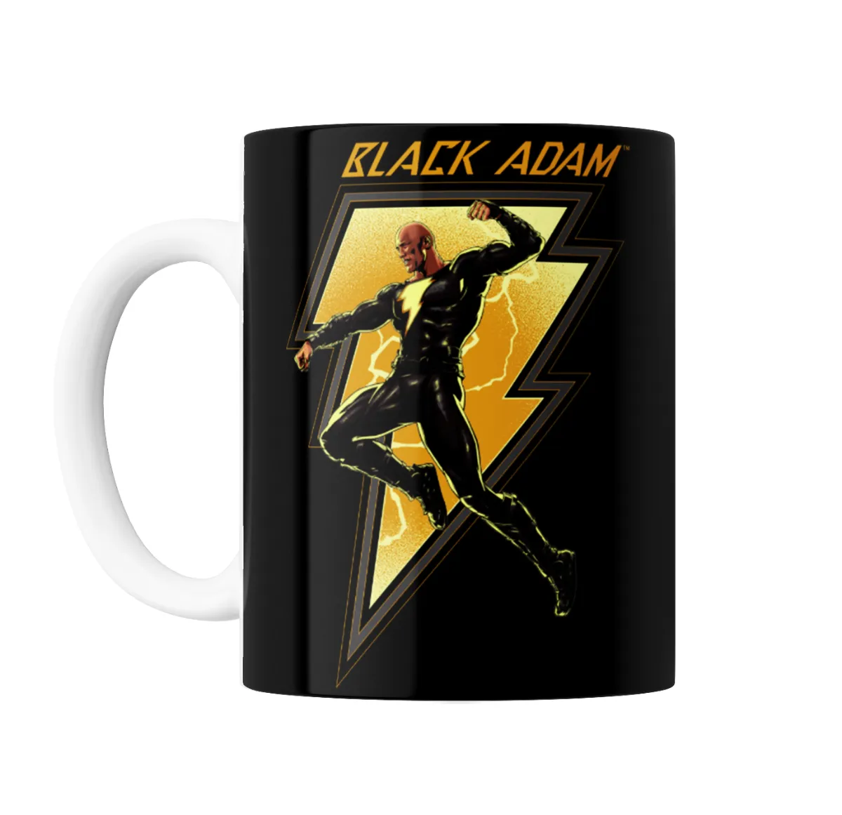 Taza de Cerámica Black Adam Relámpago Dorado - vista 2