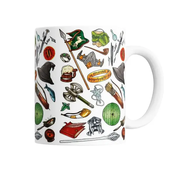 Taza de Cerámica Señor de los Anillos Objetos Icónicos