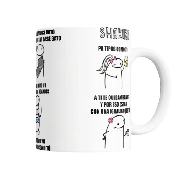 Taza de Cerámica Shakira Meme Pa Tipos Como Tú