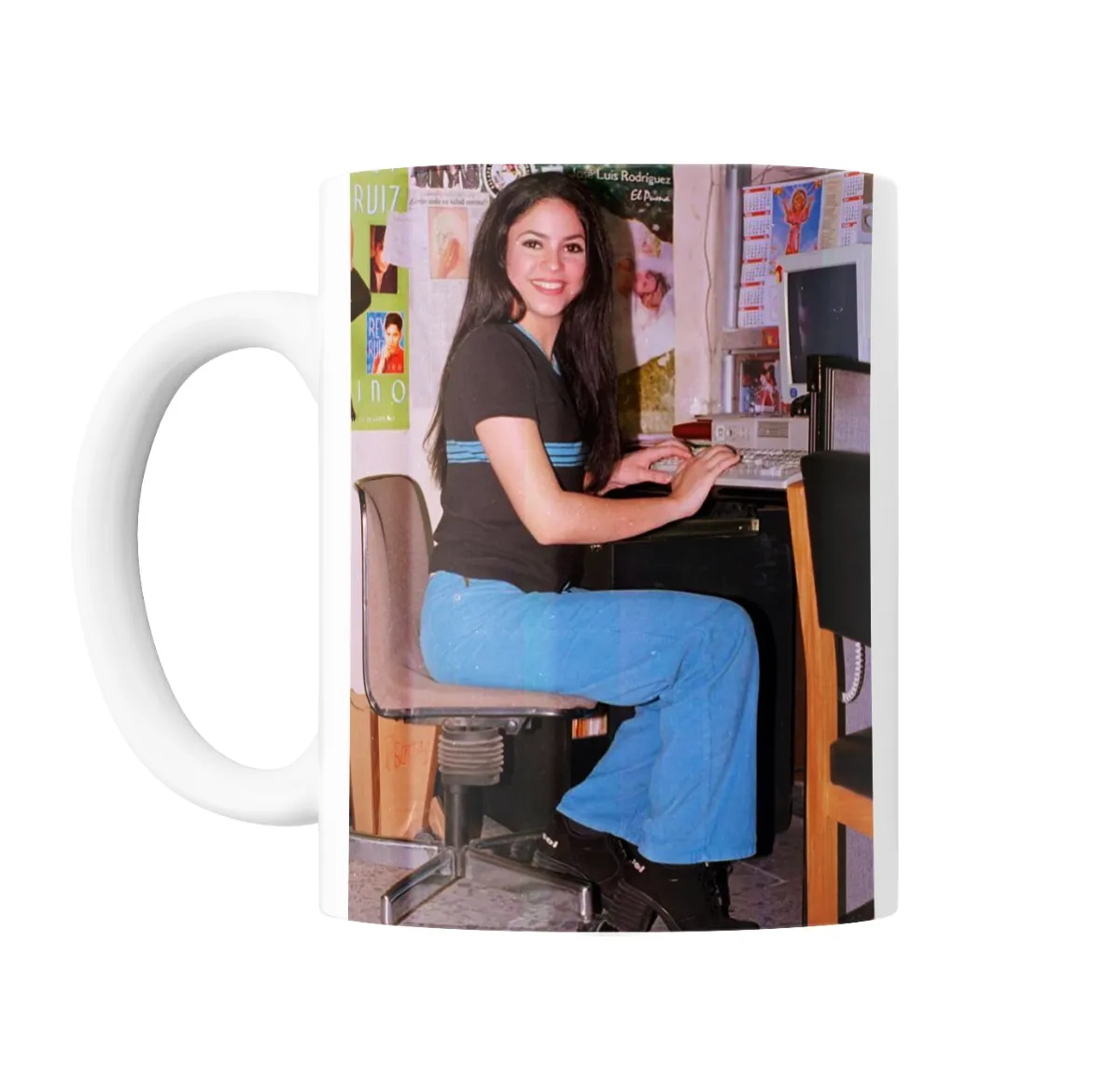 Taza de Cerámica Shakira Foto en Escritorio Meme - vista 2