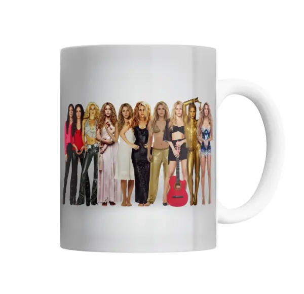 Taza de Cerámica Shakira Evolución de Looks
