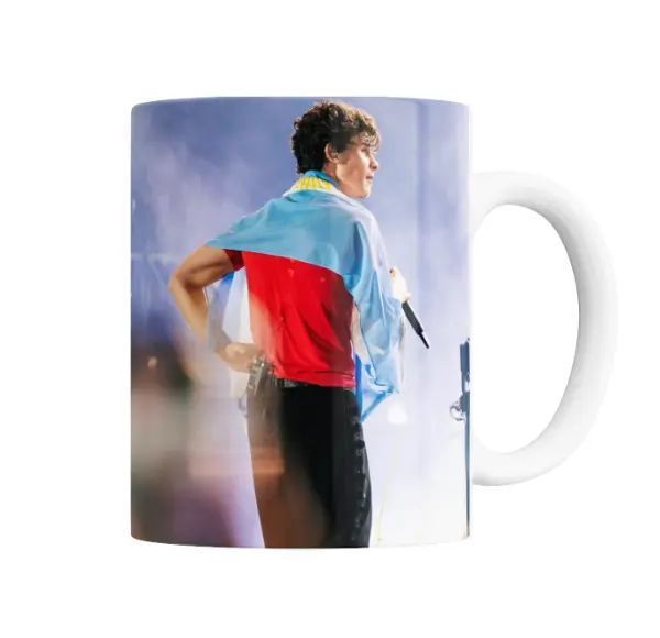 Taza de Cerámica Shawn Mendes Bandera Argentina en concierto