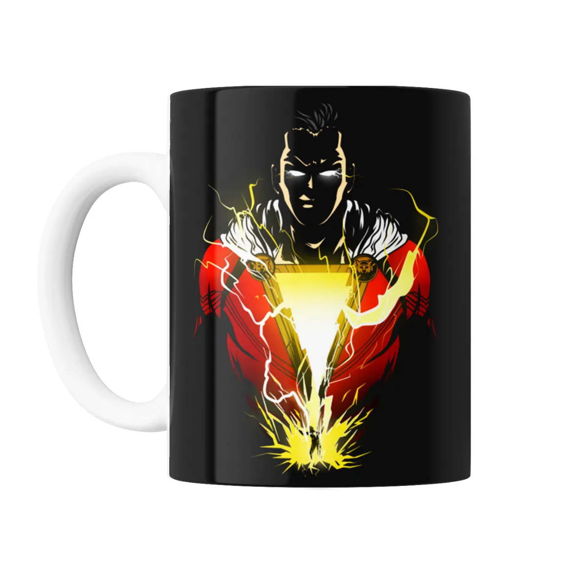 Taza de Cerámica Shazam Rayo Pecho Dorado - vista 2
