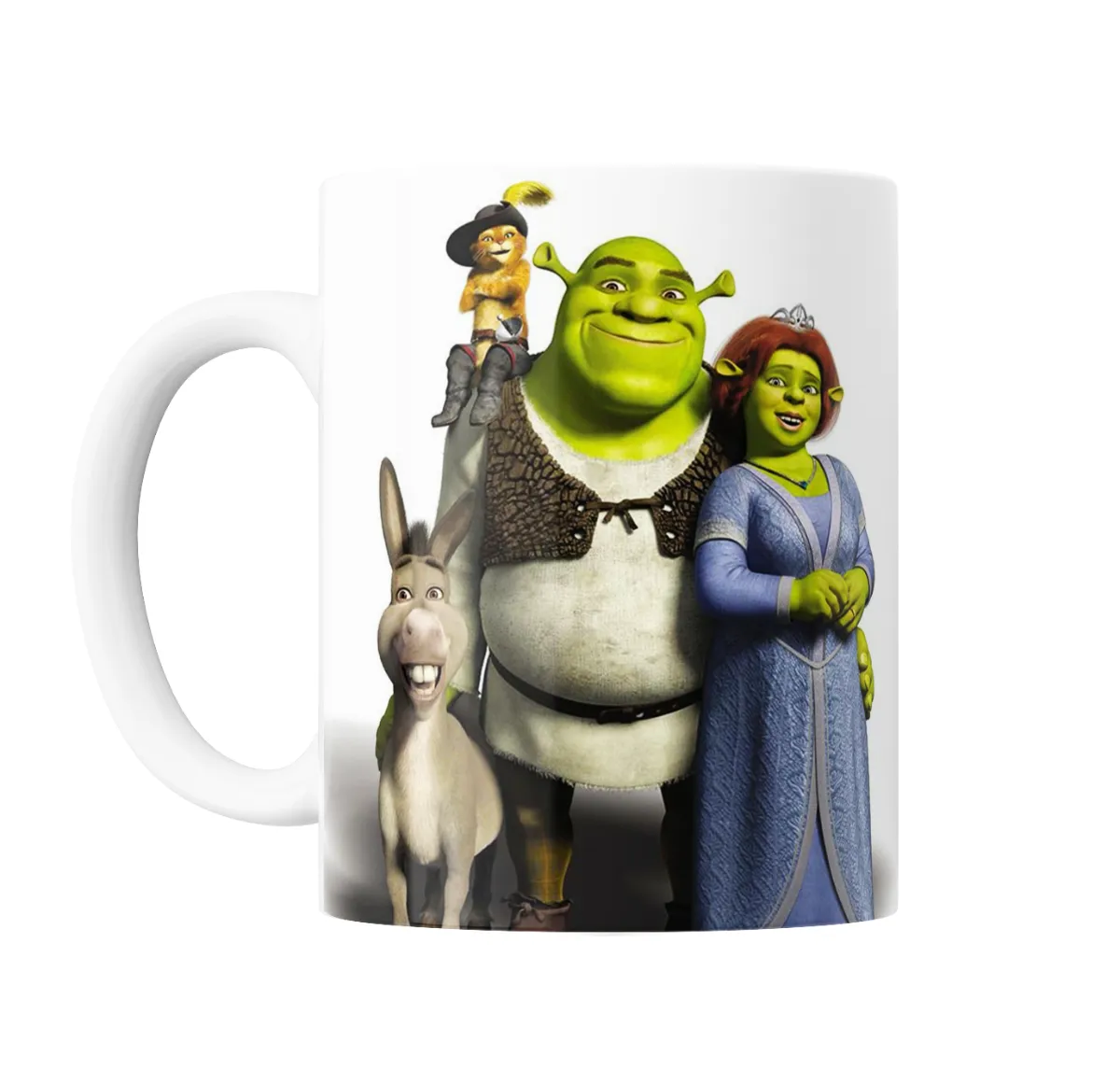 Taza de Cerámica Shrek Burro Gato con Botas Fiona - vista 2