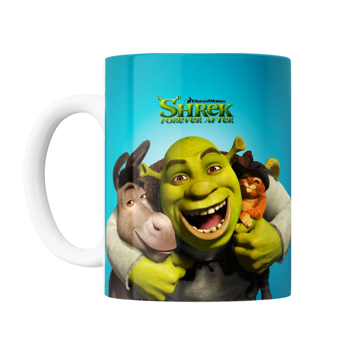 Taza de Cerámica Shrek Forever After Burro y Gato con Botas - vista 2