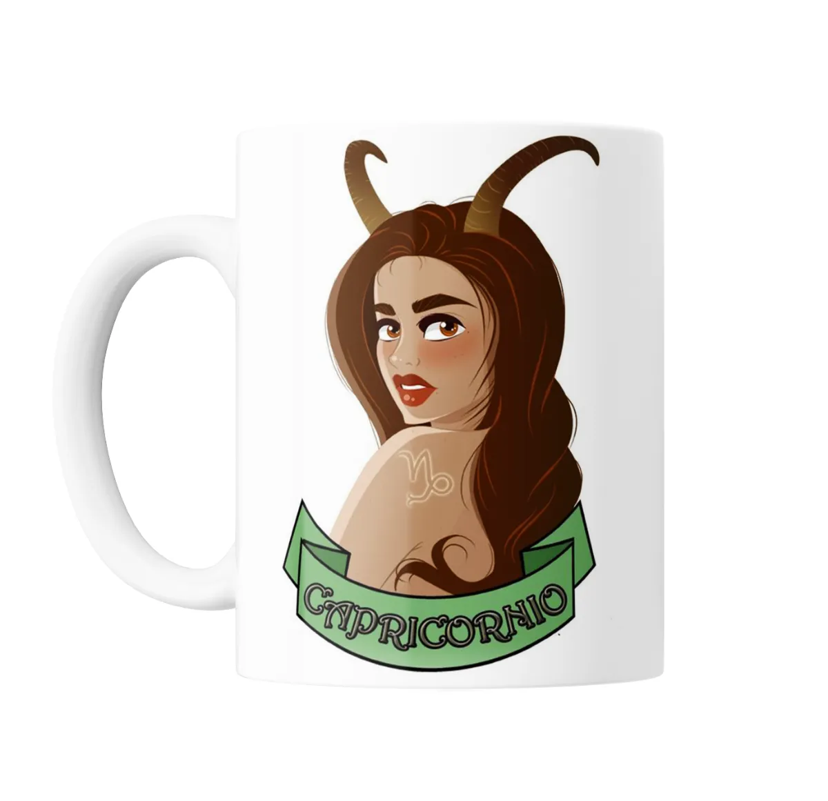 Taza de Cerámica Capricornio Chica Cuernos Signo Zodiacal - vista 2