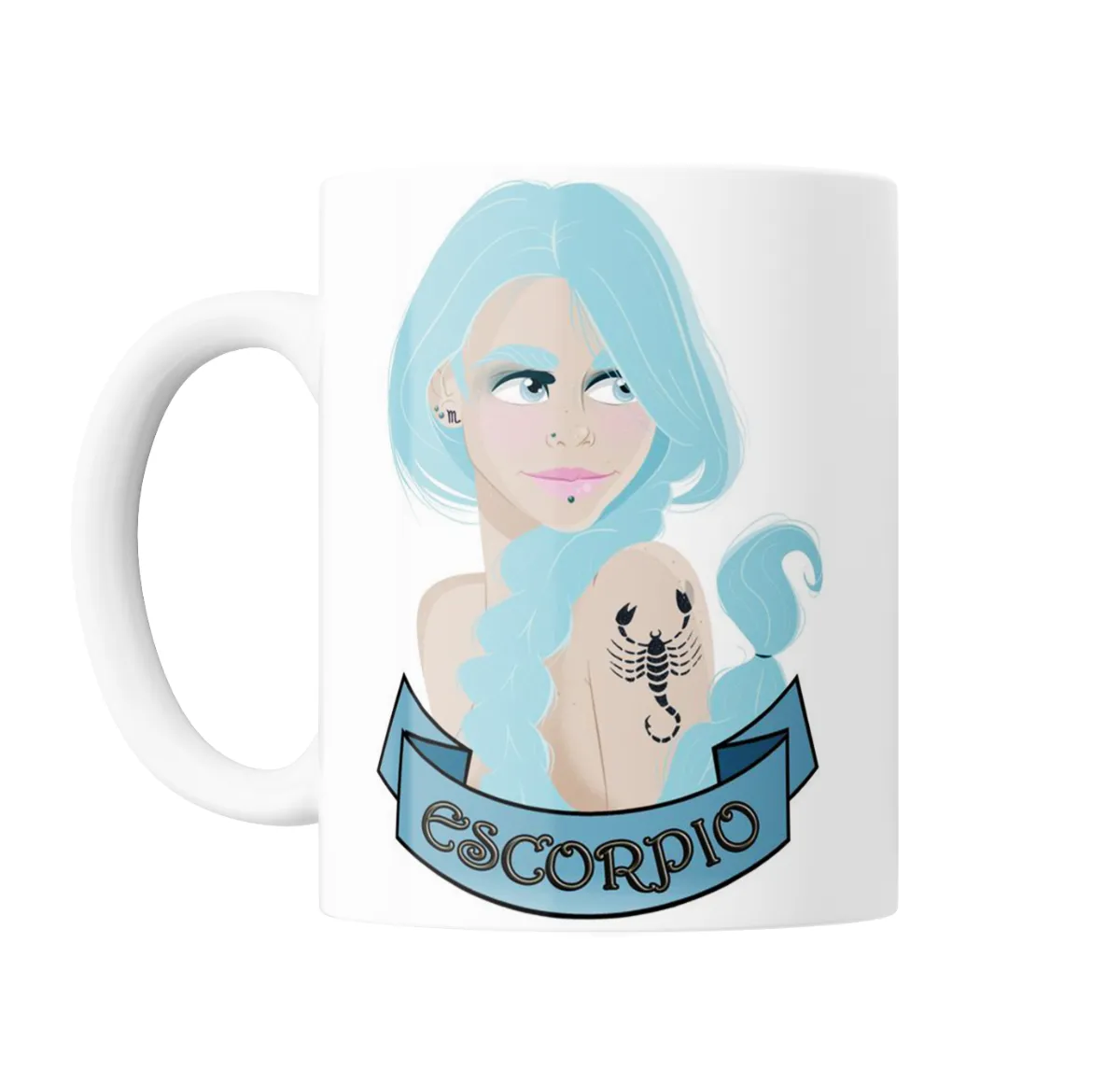 Taza de Cerámica Escorpio Zodiacal Chica Tatuaje - vista 2