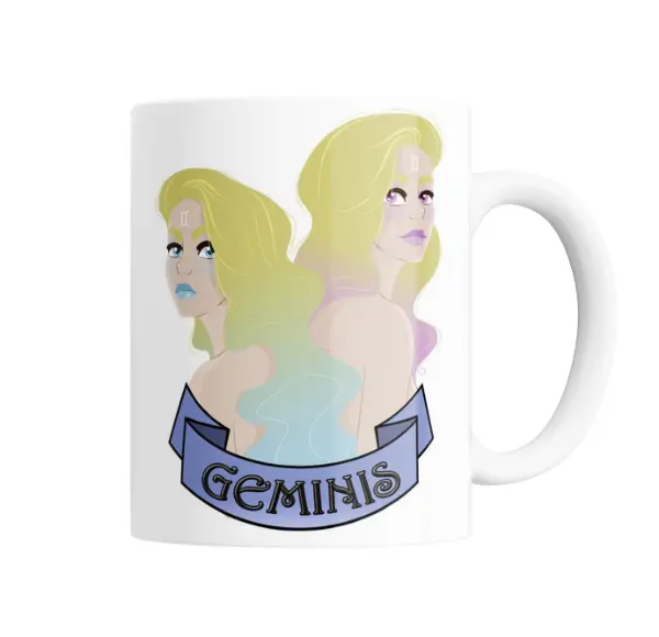 Taza de Cerámica Géminis Signos Zodiacales