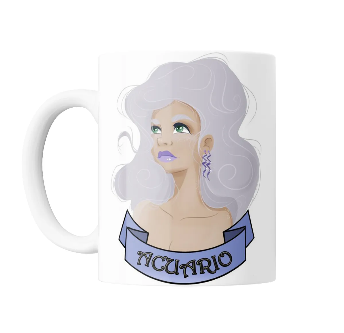 Taza de Cerámica Signos Zodiacales Acuario - vista 2