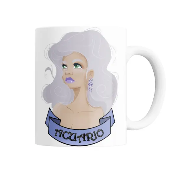 Taza de Cerámica Signos Zodiacales Acuario