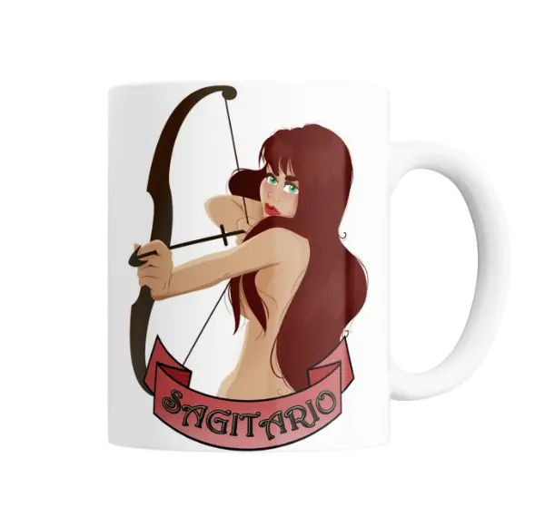 Taza de Cerámica Signos Zodiacales Sagitario Arquera
