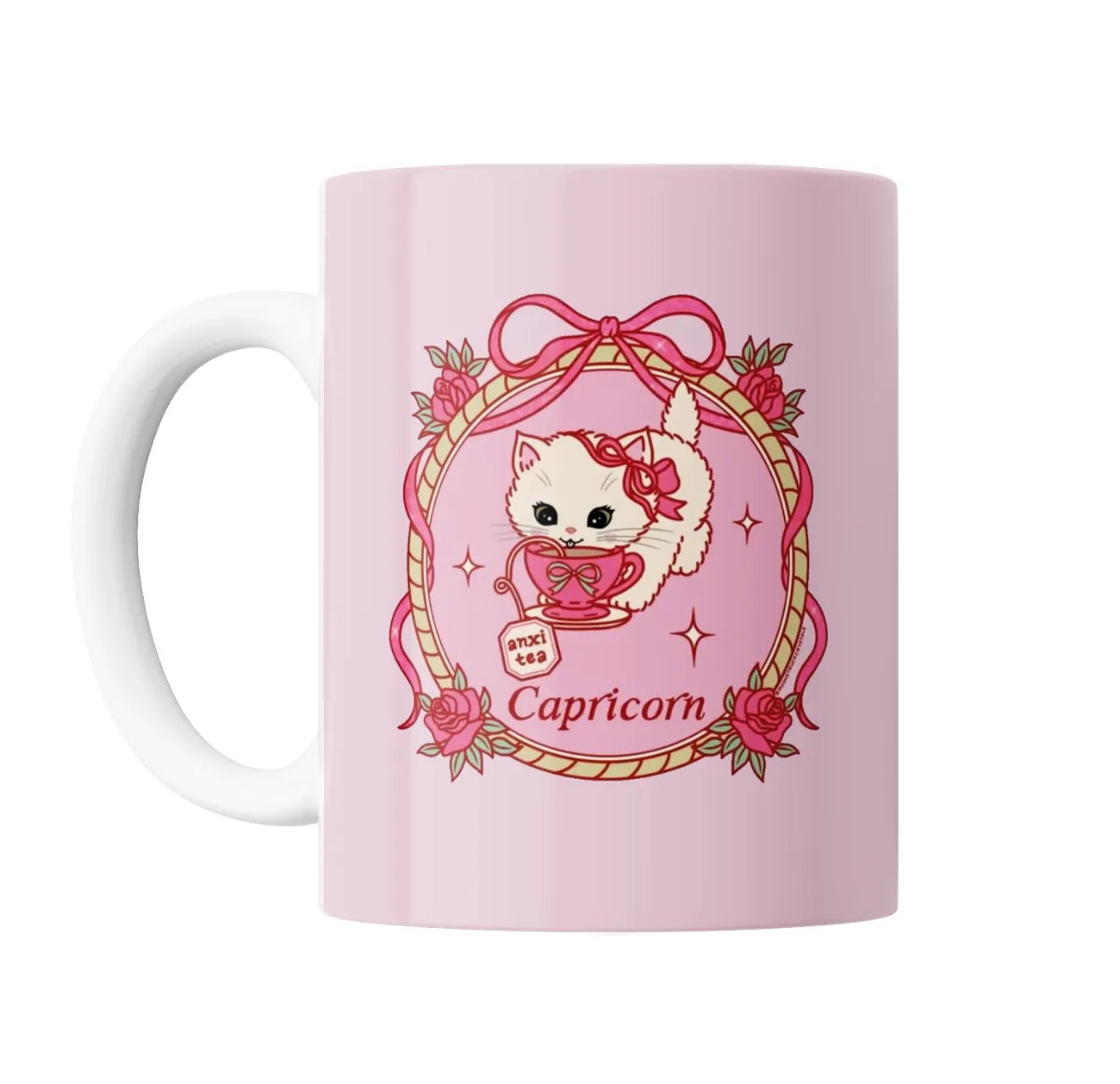 Taza de Cerámica Signos Zodiacales Capricornio Gatito Anxi Tea - vista 2