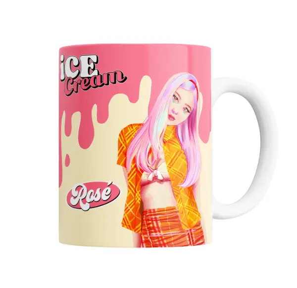 Taza de Cerámica BlackPink Rosé Ice Cream