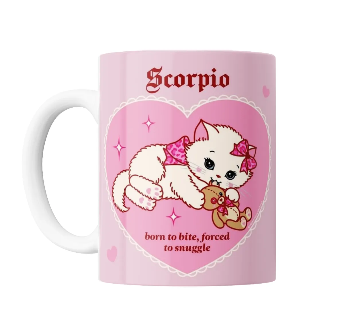 Taza de Cerámica Signo Escorpio Gatito con Peluche - vista 2